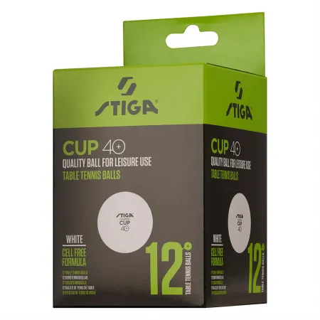 Мяч для наст. тенниса Stiga Cup ABS, 1110-2510-12, диам.40+мм, пластик, упак. 12 шт, белый за 1&nbsp;774.80 ₽ купить в Якутске