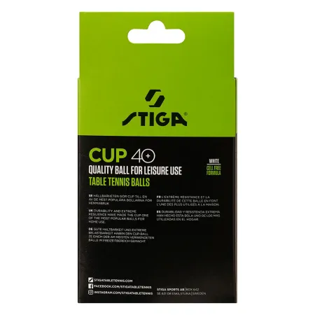 Мяч для наст. тенниса Stiga Cup ABS, 1110-2510-12, диам.40+мм, пластик, упак. 12 шт, белый за 1&nbsp;774.80 ₽ купить в Якутске