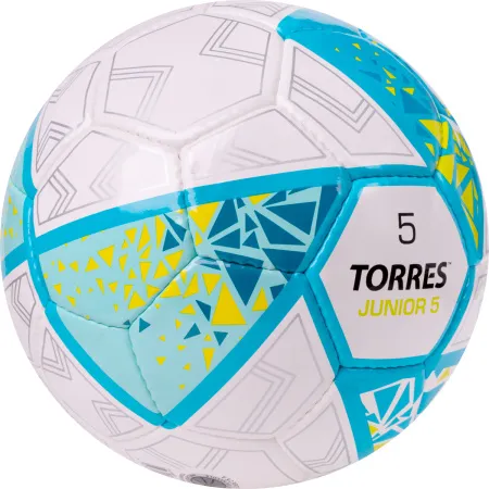 Мяч футб. TORRES Junior-5, F323805, р.5,глянц.ПУ,4 сл,32 п, руч.сш,бел-бирюзовый за 2&nbsp;070.60 ₽ купить в Якутске