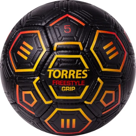 Мяч футб. TORRES Freestyle Grip, F323765, р.5, 32 панели. PU, ручная сшивка, черно-желт-красн за 2&nbsp;070.60 ₽ купить в Якутске