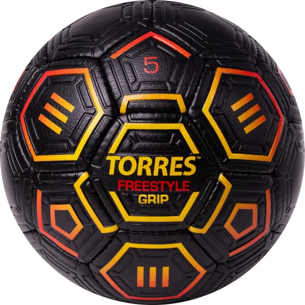 Мяч футб. TORRES Freestyle Grip, F323765, р.5, 32 панели. PU, ручная сшивка, черно-желт-красн за 2&nbsp;070.60 ₽ в Якутске