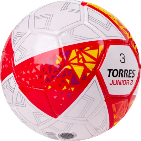 Мяч футб. TORRES Junior-3, F323803, р.3,глянц.ПУ, 4 сл, 32 п,руч.сш,бел-крас-жел за 2&nbsp;070.60 ₽ купить в Якутске