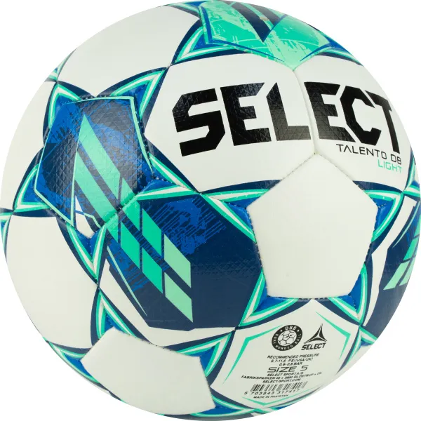 Мяч футб. SELECT Talento DB Light V23, 0775860004, р.5, 32п, ПУ, гибрид.сш, бело-зеленый за 5&nbsp;531.80 ₽ в Якутске
