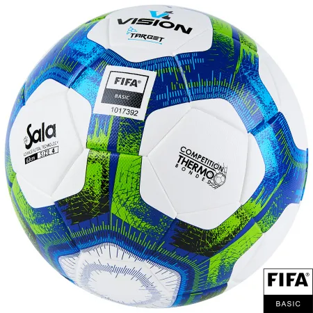 Мяч футзал. VISION Target, FS324094, FIFA Basic, р.4, 32 п. PU, 3 подкл.сл, термосшивка, бело-синий за 3&nbsp;519 ₽ купить в Якутске
