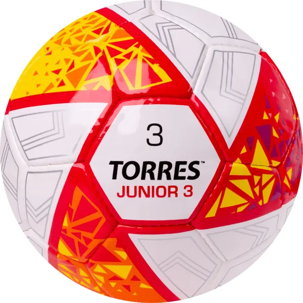 Мяч футб. TORRES Junior-3, F323803, р.3,глянц.ПУ, 4 сл, 32 п,руч.сш,бел-крас-жел за 2&nbsp;070.60 ₽ в Якутске