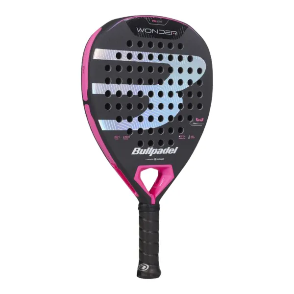Ракетка для падела BULLPADEL Wonder 27, 497250, для продв.игроков, стекловолокно, карбон, черно-роз за 42&nbsp;969.20 ₽ в Якутске