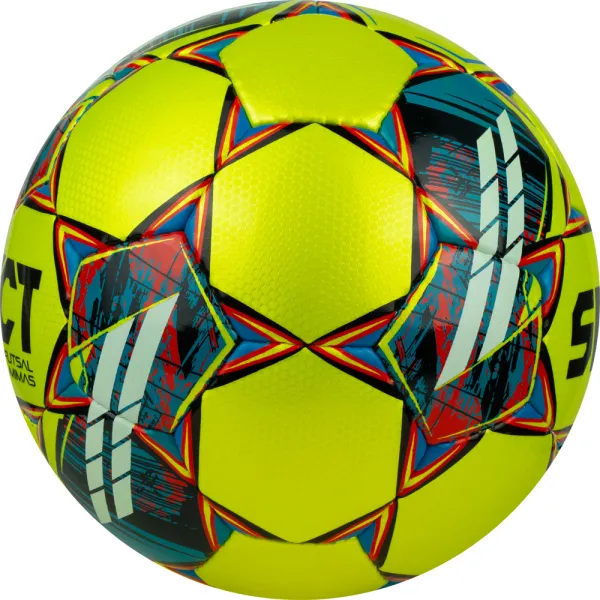Мяч футзал. SELECT Futsal Mimas, 1053460550, р.4,FIFA Basic, 32 пан, гл.ПУ, руч.сш, жел-сине-красный за 6&nbsp;303.60 ₽ в Якутске