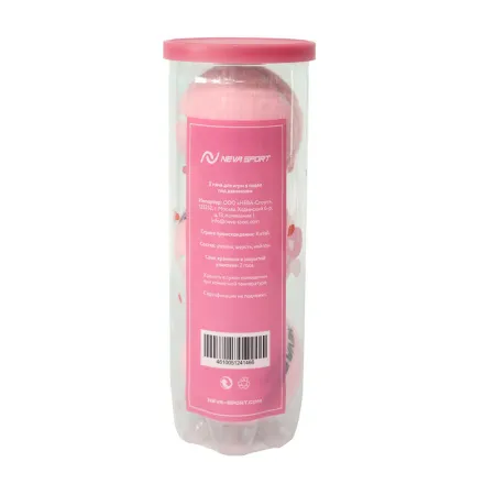 Мяч для падела NS Sakura, UAA2, уп.3 шт, сукно, нат.резина, розовый за 824.50 ₽ купить в Якутске
