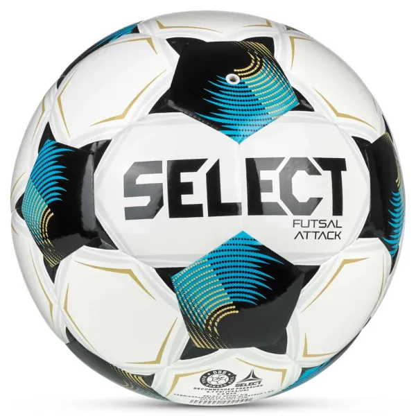 Мяч футзал. SELECT Futsal Attack V26, 1073471009, р.4, 32п, ПУ, руч.сш, бело-сине-черный за 5&nbsp;295.50 ₽ в Якутске