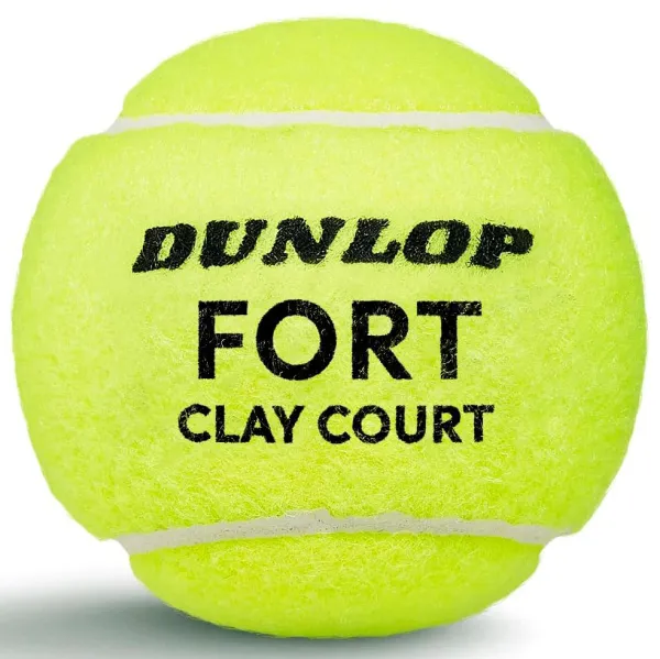 Мяч теннисный Dunlop Fort Clay Court 4B, 601613, уп.4 шт,одобр.ITF и FFT,сукно,нат.резина,желтый за 1&nbsp;812.20 ₽ в Якутске