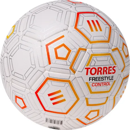 Мяч футб. TORRES Freestyle Control, F3231765, р.5, 32 п.,PU-Microfi, термосшив., бело-оран-сереб за 3&nbsp;464.60 ₽ купить в Якутске