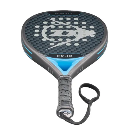 Ракетка для падела Dunlop FX Jr, 10370738, для юниоров, гибрид, графит, черно-голубой за 11&nbsp;019.40 ₽ купить в Якутске