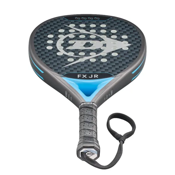Ракетка для падела Dunlop FX Jr, 10370738, для юниоров, гибрид, графит, черно-голубой за 11&nbsp;019.40 ₽ в Якутске