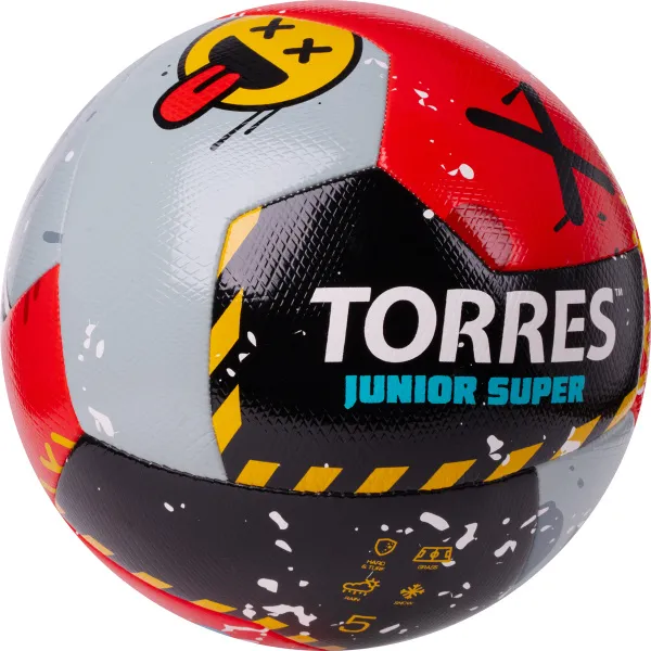 Мяч футб. TORRES Junior-5 Super, F323305, р.5, ПУ,4сл,12 п,гибрид.сш,крас-чёрн-сер за 2&nbsp;272.90 ₽ в Якутске