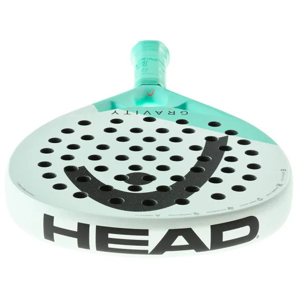 Ракетка для падела HEAD Gravity Motion, 224014, для продвинутых игроков, карбон, бело-бирюзовый за 23&nbsp;604.50 ₽ в Якутске