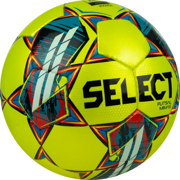 Мяч футзал. SELECT Futsal Mimas, 1053460550, р.4,FIFA Basic, 32 пан, гл.ПУ, руч.сш, жел-сине-красный за 6&nbsp;303.60 ₽ в Якутске