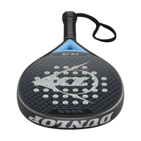 Ракетка для падела Dunlop FX Jr, 10370738, для юниоров, гибрид, графит, черно-голубой за 11&nbsp;019.40 ₽ купить в Якутске