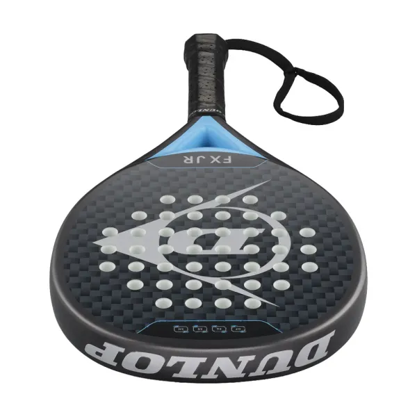 Ракетка для падела Dunlop FX Jr, 10370738, для юниоров, гибрид, графит, черно-голубой за 11&nbsp;019.40 ₽ в Якутске