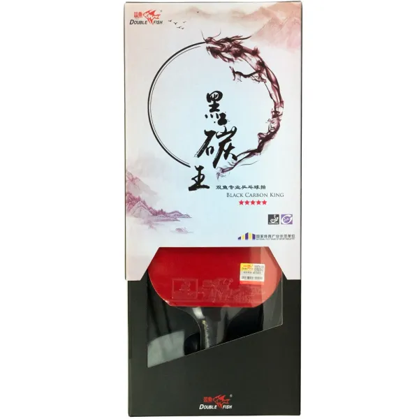 Ракетка для н/т DOUBLE FISH Black Carbon King Racket 5*****, для професс.,ITTF Appr.,накл.2,1,мм за 6&nbsp;434.50 ₽ в Якутске