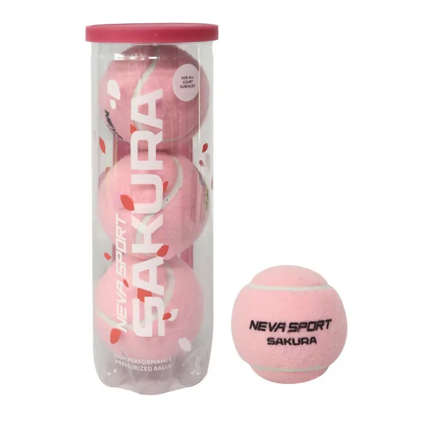 Мяч для падела NS Sakura, UAA2, уп.3 шт, сукно, нат.резина, розовый за 824.50 ₽ в Якутске