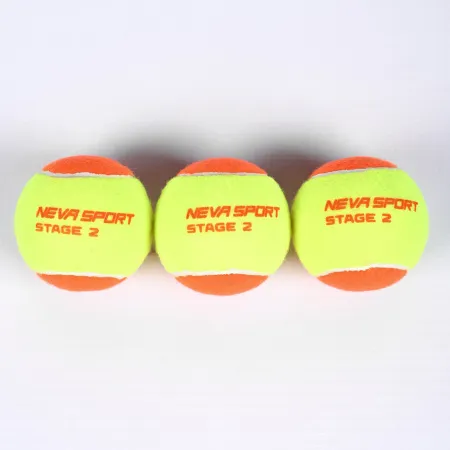 Мяч теннисный детский NS Orange, 5021005, уп.3 шт, резина, шерть, нейлон, желто-оранжевый за 613.70 ₽ купить в Якутске