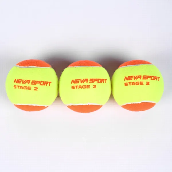 Мяч теннисный детский NS Orange, 5021005, уп.3 шт, резина, шерть, нейлон, желто-оранжевый за 613.70 ₽ в Якутске