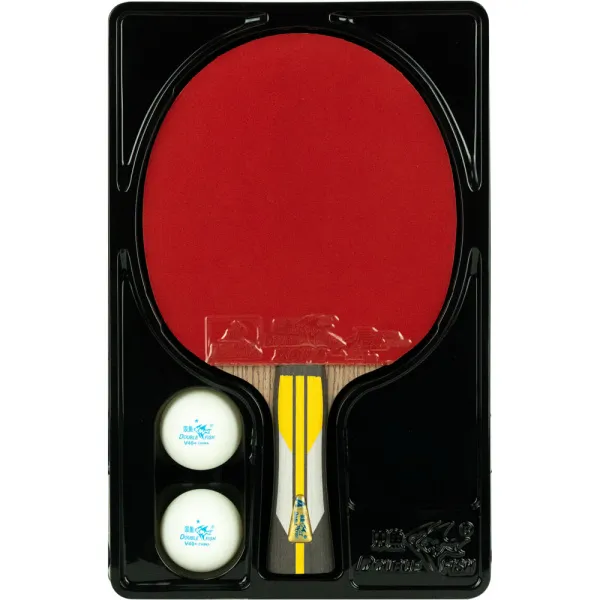 Ракетка для н/т DOUBLE FISH 6A+C, для подвин.,ITTF Appr.,накл. 2,1 мм, конич. ручка+ 2 мяча V40+мм за 3&nbsp;442.50 ₽ в Якутске