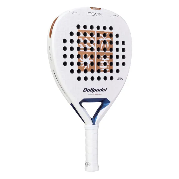 Ракетка для падела BULLPADEL Pearl 27, 497249, для проф-в, стекловолокно,карбон, бело-золотистый за 44&nbsp;319 ₽ в Якутске