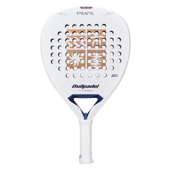 Ракетка для падела BULLPADEL Pearl 27, 497249, для проф-в, стекловолокно,карбон, бело-золотистый за 44&nbsp;319 ₽ в Якутске